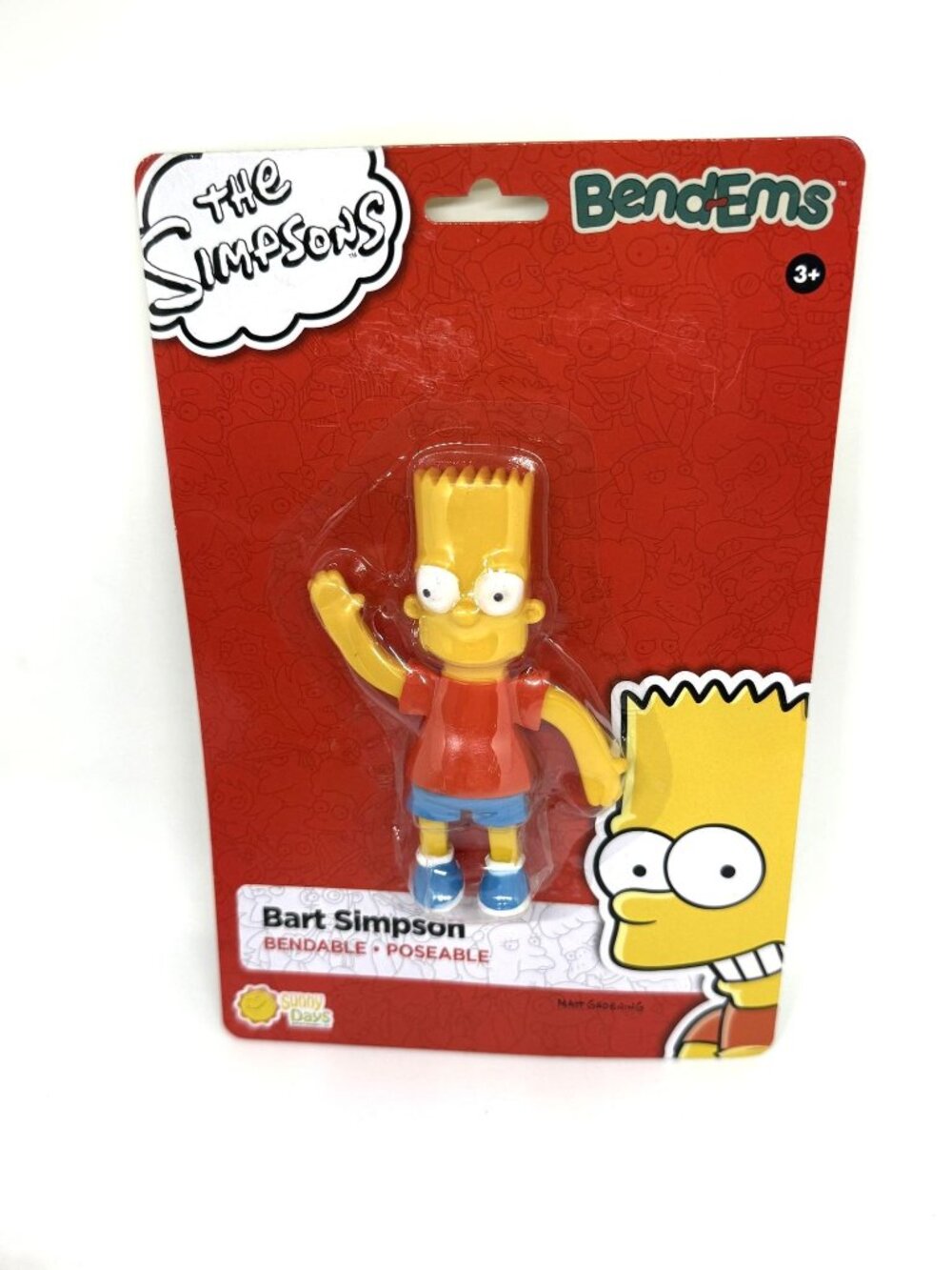 The Simpsons Bart Simpson Bendable & Poseable Action Figure 3+ Official Sunny Da